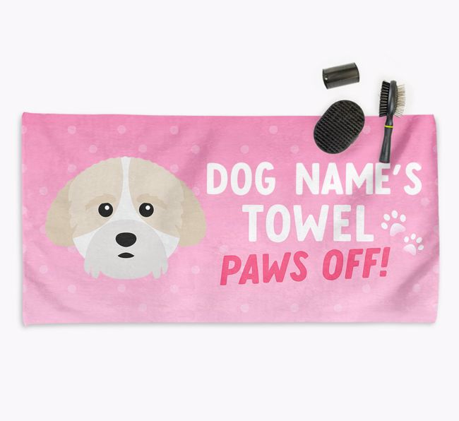 Paws Off Personalized Towel for your {breedFullName}